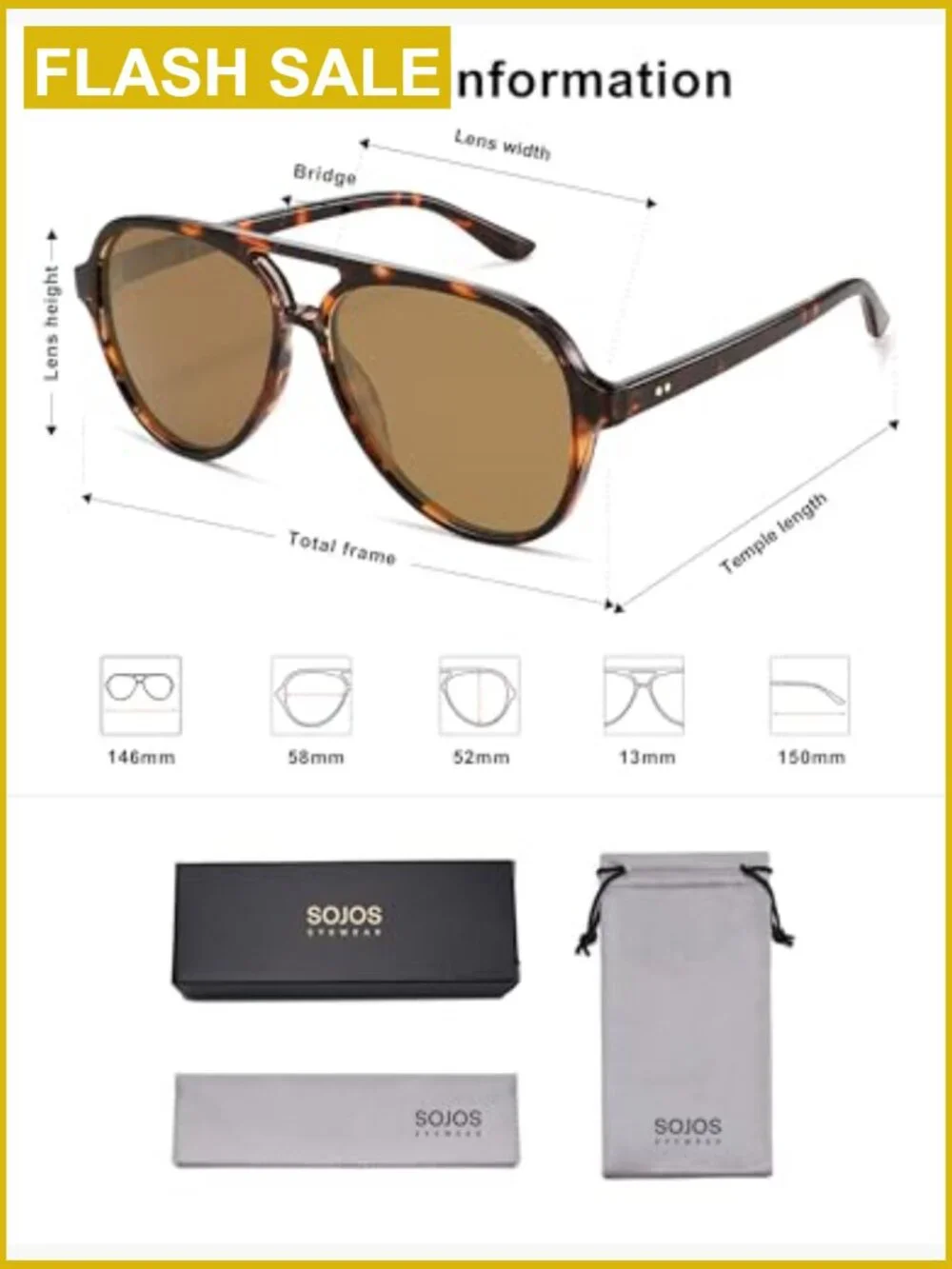 Classic Polarized Aviator Sunglasses Retro Trendy Shades UV400